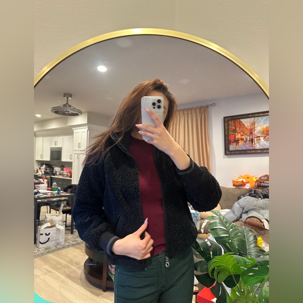 Target JoyLab Black Sherpa Jacket Teddy Jacket Size XS
